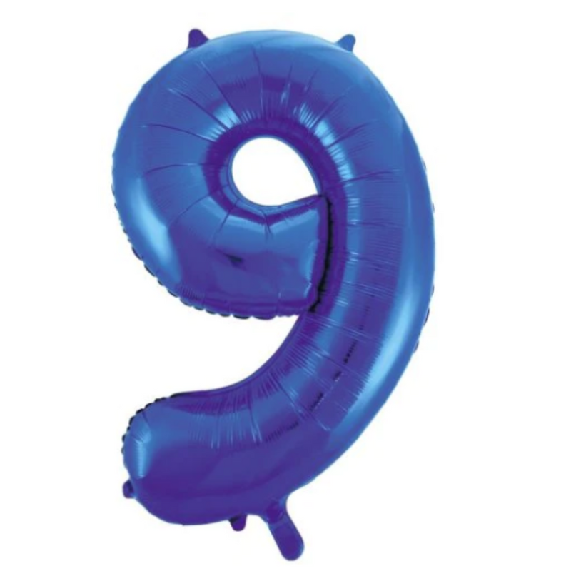Dark Blue Number Large Shape Balloon