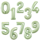 Olive Green Number Large Shape Balloon