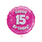 Happy Birthday 15th Pink Foil Balloon Bouquet