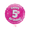 Happy Birthday 5th Pink Foil Balloon Bouquet