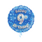 Happy Birthday 9th Blue Foil Balloon Bouquet