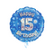 Happy Birthday 15th Blue Foil Balloon Bouquet