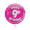 Happy Birthday 9th Pink Foil Balloon Bouquet