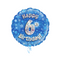 Happy Birthday 6th Blue Foil Balloon Bouquet