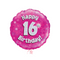 Happy Birthday 16th Pink Foil Balloon Bouquet