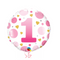 1st Birthday Girl Pink Polka Dot Balloon Bouquet