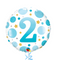 2nd Birthday Blue Dots Balloon Bouquet