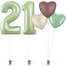 Olive Green 21st Birthday Balloon Bouquet Set