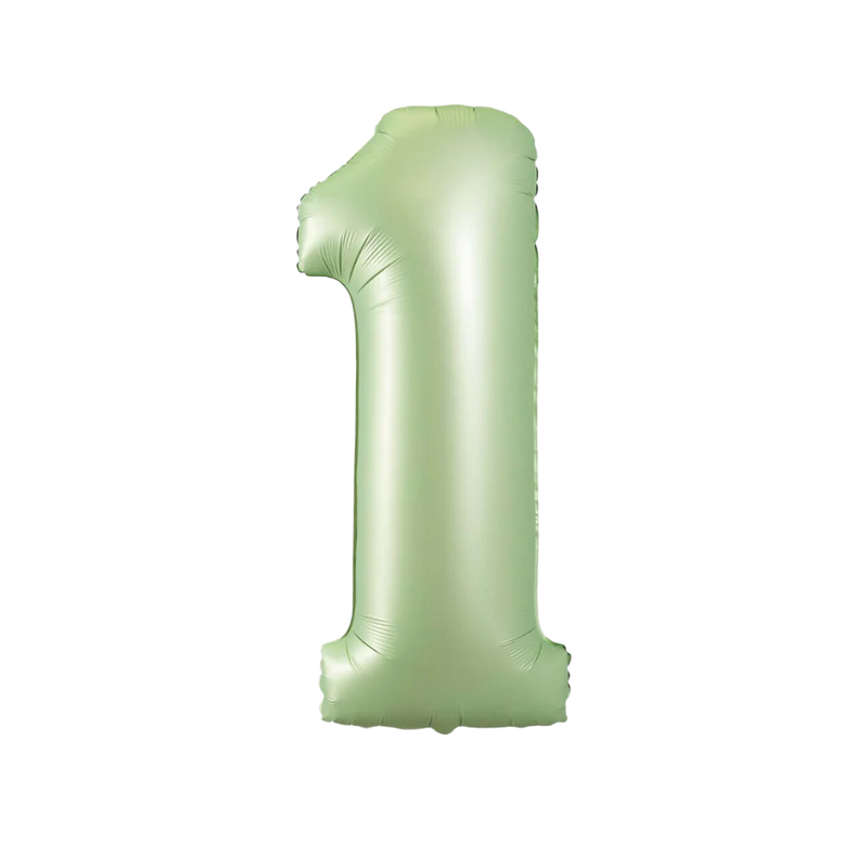 Olive Green Number Large Shape Balloon