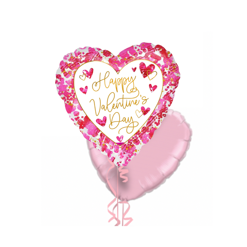 Happy Valentine's Day Pink Watercolour Balloon Bouquet