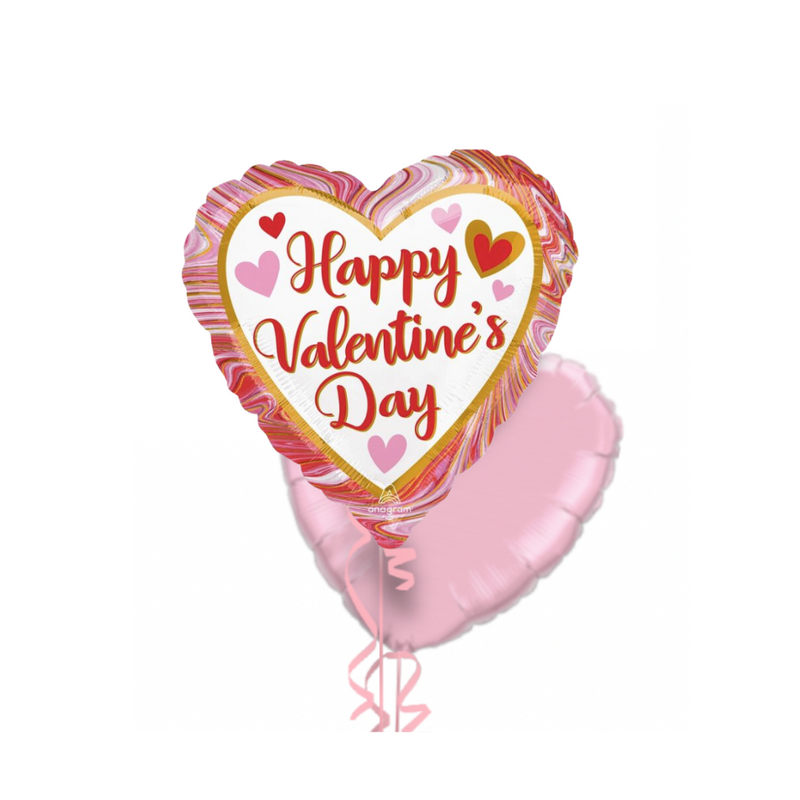 Happy Valentine's Day Marbled Balloon Bouquet