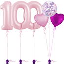 Pastel Pink 100th Birthday Balloon Bouquet Set