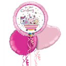 Christening Pink Elephant and Friends Foil Balloon Bouquet