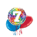 Happy 8th Birthday Confetti Balloon Bouquet