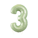 Olive Green Number Large Shape Balloon
