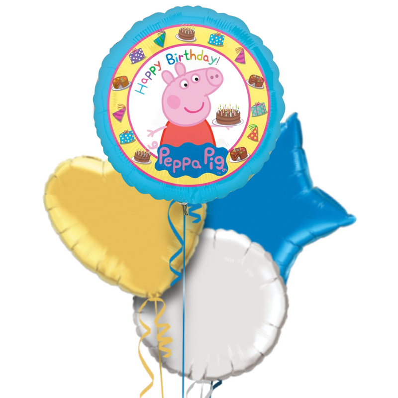 Peppa Pig Happy Birthday Balloon Bouquet