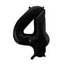 Black Number Large Shape Balloon
