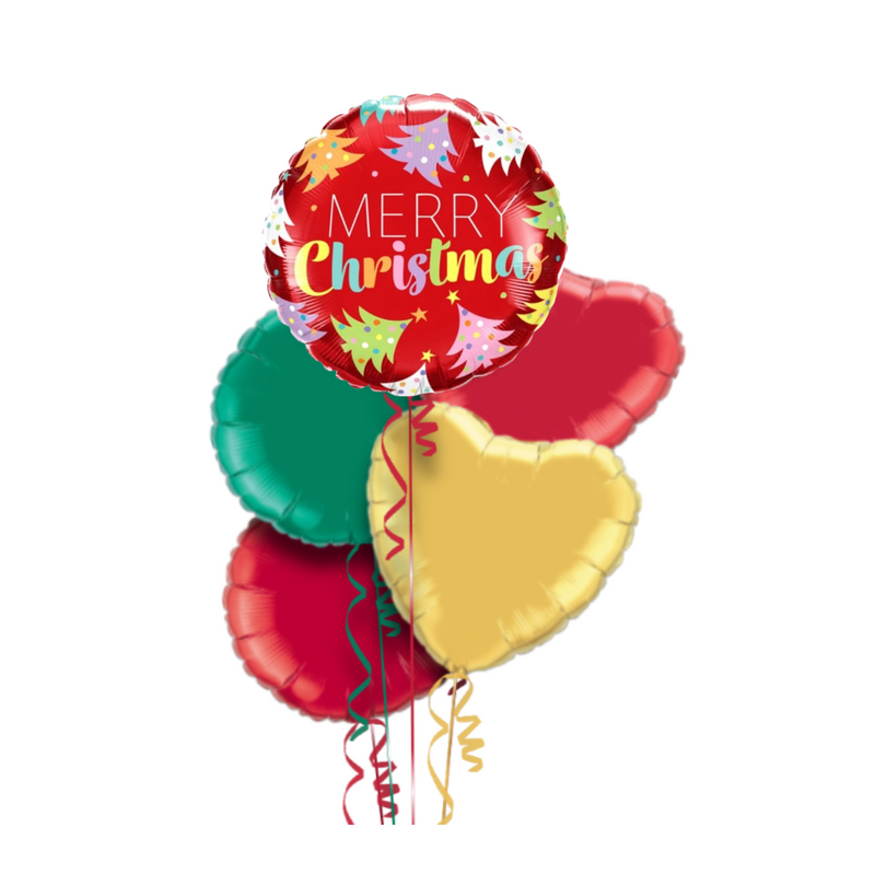 Merry Christmas Spruce Balloon Bouquet