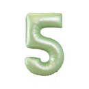 Olive Green Number Large Shape Balloon