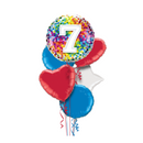 Happy 8th Birthday Confetti Balloon Bouquet