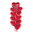 I Love You Confetti Hearts Balloon Bouquet