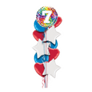 Happy 8th Birthday Confetti Balloon Bouquet