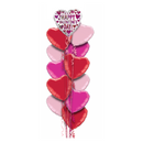 Happy Valentine's Day Sequin Hearts Balloon Bouquet