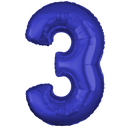 Dark Blue Number Large Shape Balloon