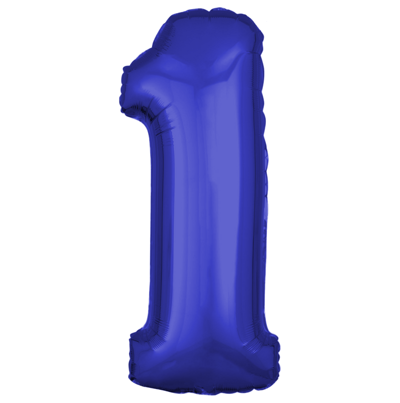 Dark Blue Number Large Shape Balloon