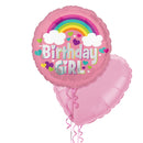 Birthday Girl Pink Rainbow Balloon Bouquet