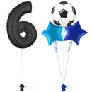 Bold Black 6th Birthday Balloon Bouquet Set