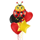Cute Ladybird Foil Balloon Bouquet