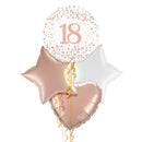 Happy 18th Birthday Rose Gold Balloon Bouquet