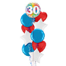 Happy 30th Birthday Rainbow Confetti Balloon Bouquet