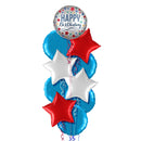 Happy Birthday Sparkling Stars Balloon Bouquet