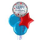 Happy Birthday Sparkling Stars Balloon Bouquet