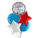 Happy Birthday Sparkling Stars Balloon Bouquet