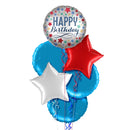 Happy Birthday Sparkling Stars Balloon Bouquet