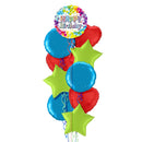 Happy Birthday Splash Colours Balloon Bouquet