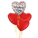 Happy Mothers Day Hearts Balloon Bouquet