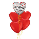 Happy Mothers Day Hearts Balloon Bouquet