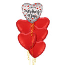 Happy Mothers Day Hearts Balloon Bouquet