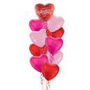 Happy Valentine's Day Confetti Love Hearts Balloon Bouquet