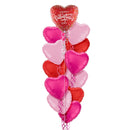 Happy Valentine's Day Confetti Love Hearts Balloon Bouquet