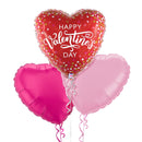 Happy Valentine's Day Confetti Love Hearts Balloon Bouquet