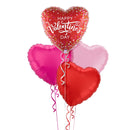 Happy Valentine's Day Confetti Love Hearts Balloon Bouquet