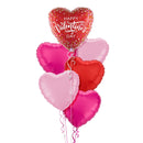 Happy Valentine's Day Confetti Love Hearts Balloon Bouquet