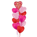 Happy Valentine's Day Hearts Balloon Bouquet