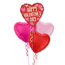 Happy Valentine's Day Hearts Balloon Bouquet