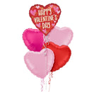 Happy Valentine's Day Hearts Balloon Bouquet